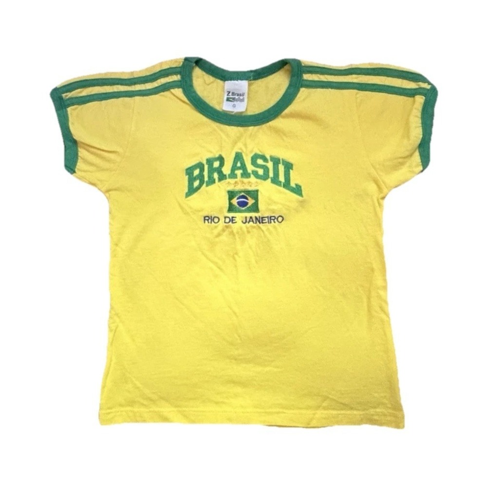 Authentic Z Brasil Brazil Soccer Shirt Rio de Janeiro Yellow/Green Size G